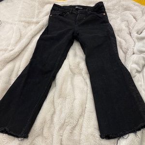 Zara cropped flare jeans